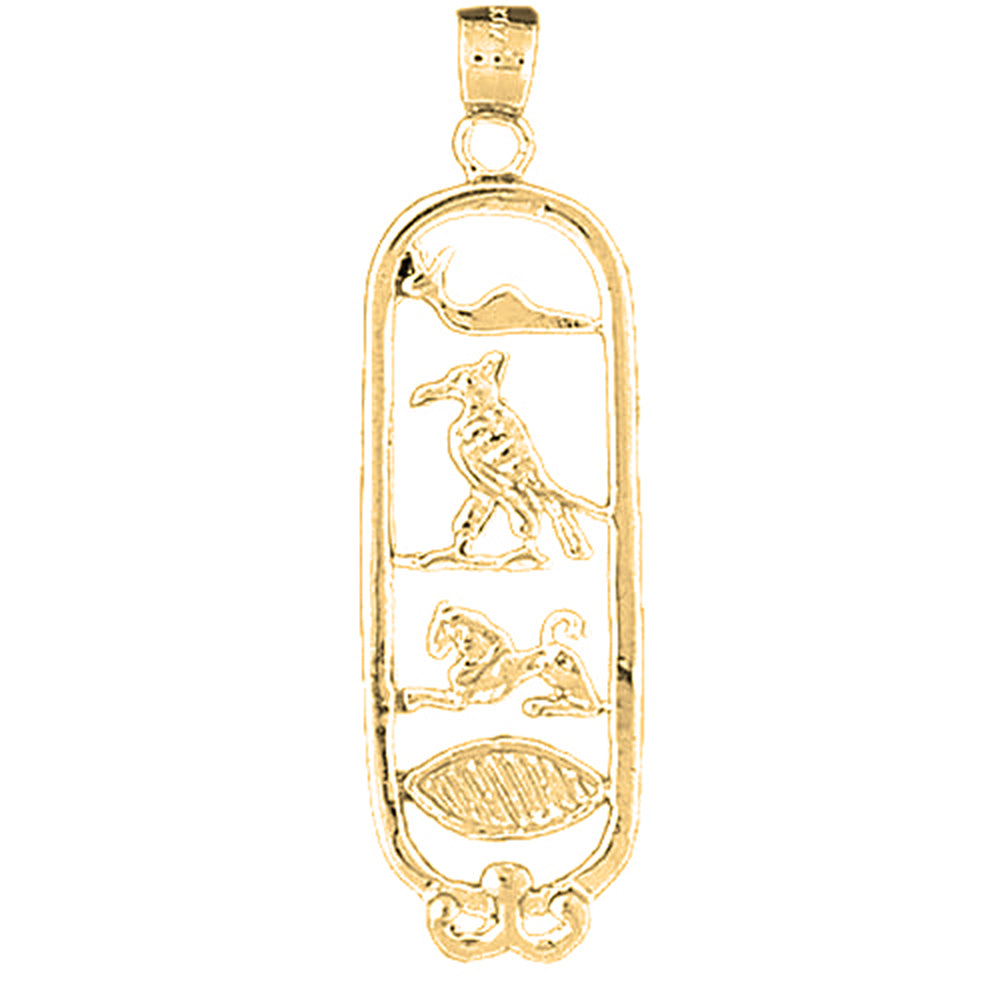 Yellow Gold-plated Silver Egyptian Pendant