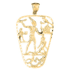 Yellow Gold-plated Silver Egyptian Pendant