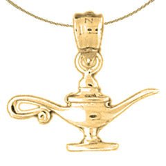 Sterling Silver Gene Lamp Pendant (Rhodium or Yellow Gold-plated)