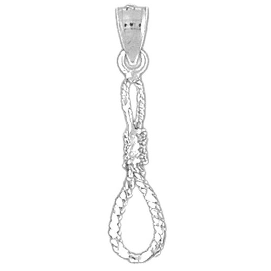 Sterling Silver 3D Noose Pendant