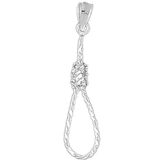 Sterling Silver 3D Noose Pendant