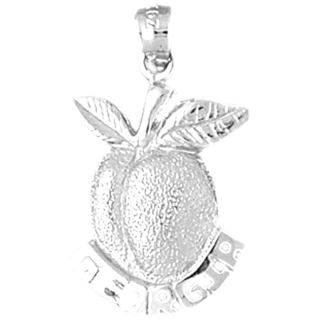 Sterling Silver Georgia Peach Pendant