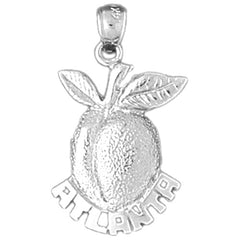 Sterling Silver Georgia Peach Pendant