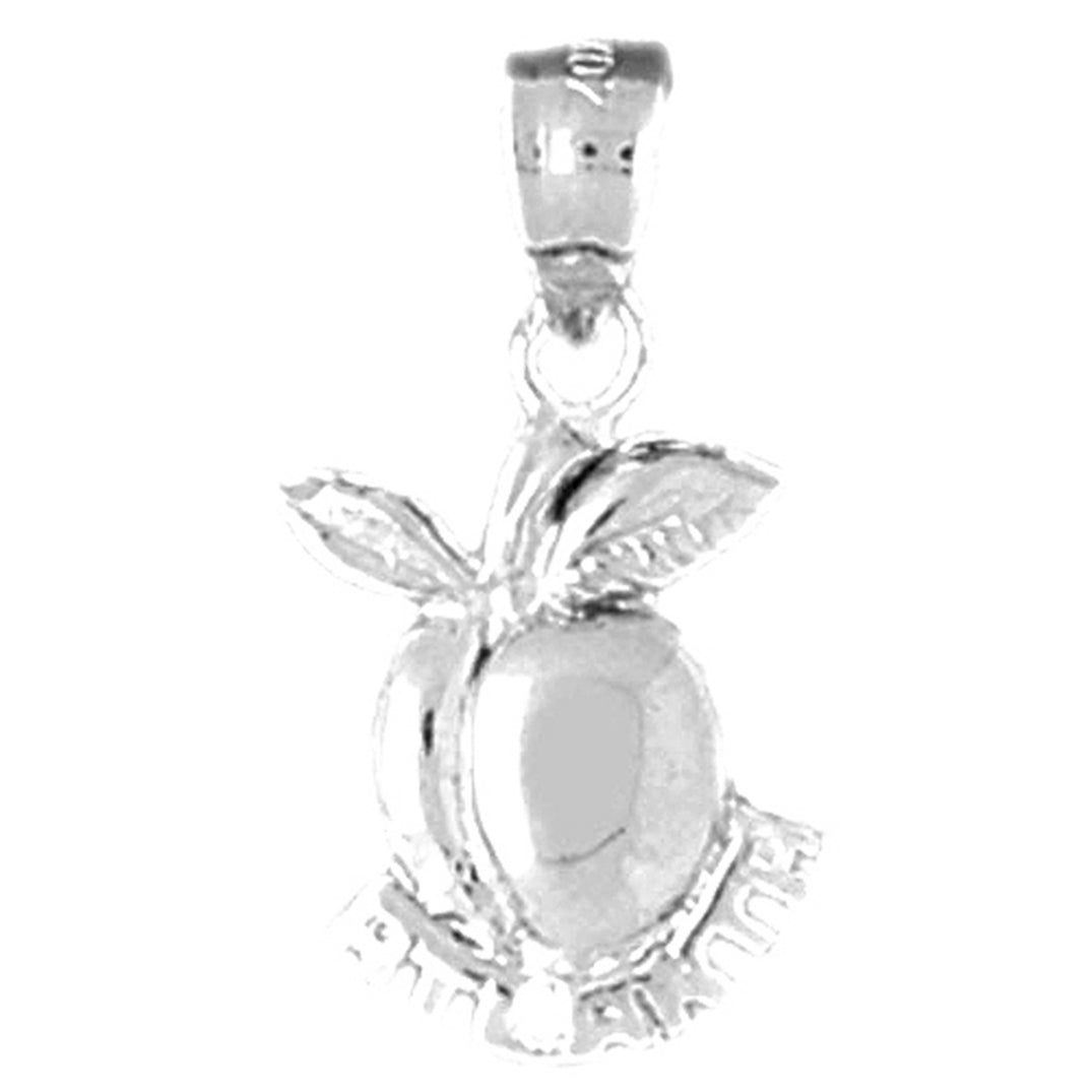 Sterling Silver Georgia Peach Pendant