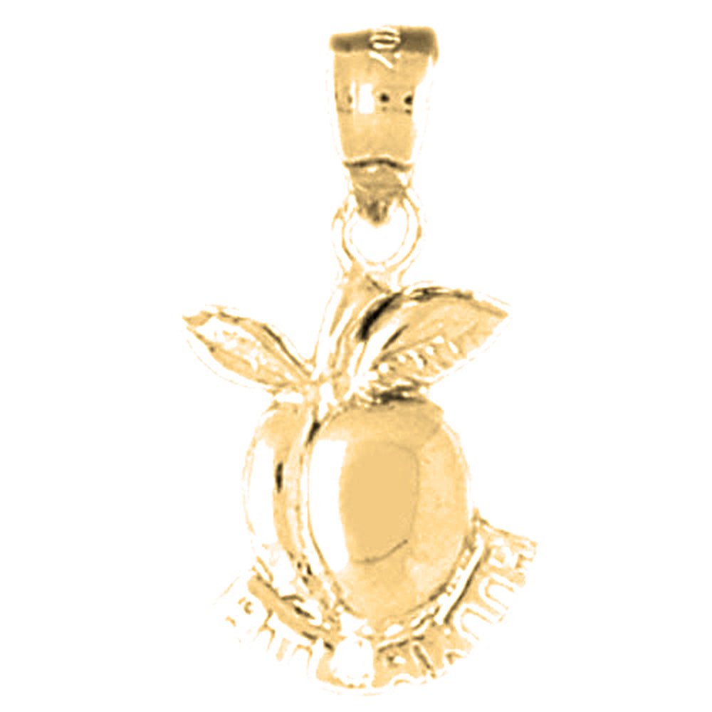 Yellow Gold-plated Silver Georgia Peach Pendant