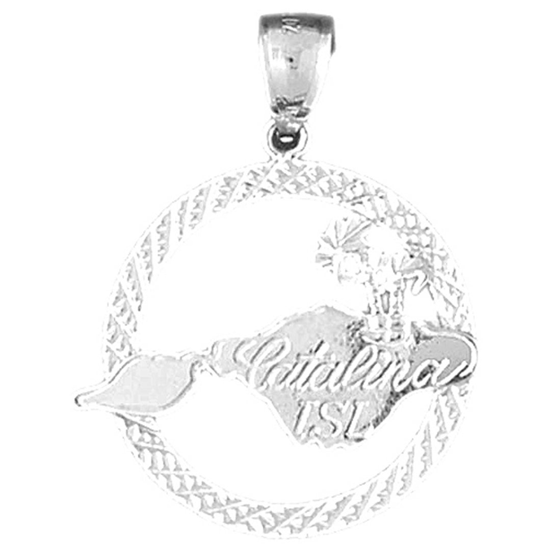 Sterling Silver Catalina Island Pendant