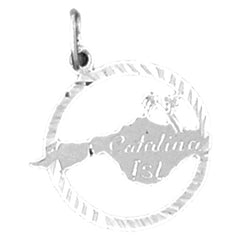 Sterling Silver Catalina Island Pendant