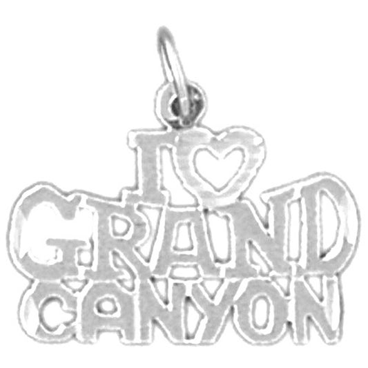 Sterling Silver I Love Grand Canyon Pendant
