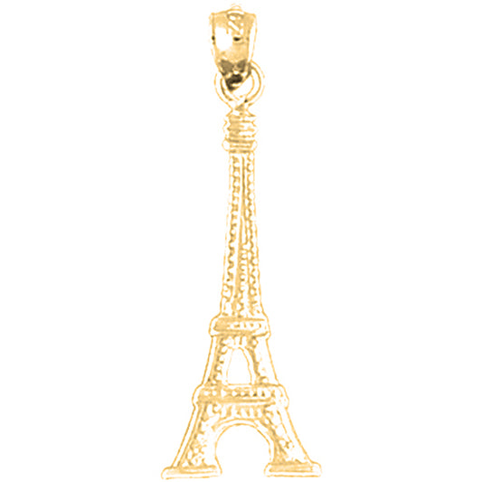Yellow Gold-plated Silver Eiffel Tower Pendant