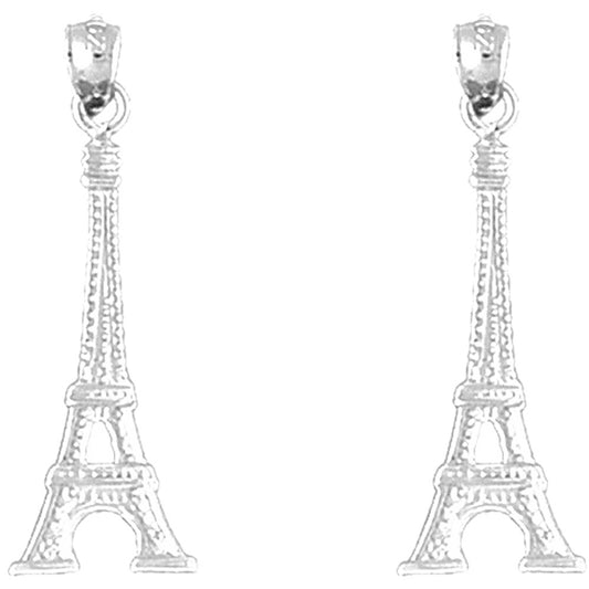 Sterling Silver 31mm Eiffel Tower Earrings