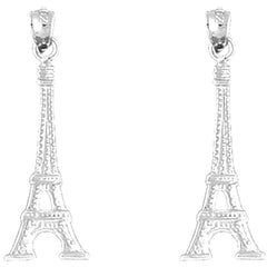 Sterling Silver 31mm Eiffel Tower Earrings