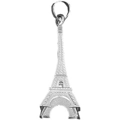 Sterling Silver 3D Eiffel Tower Pendant