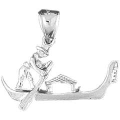 Sterling Silver 3D Gondola Pendant