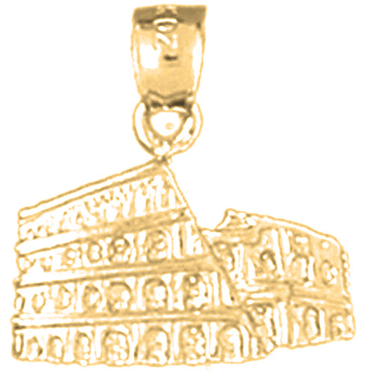 Yellow Gold-plated Silver Coliseum Pendant