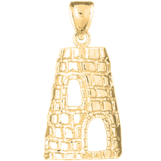 Yellow Gold-plated Silver St. Croix Sugarmills Pendant