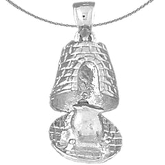 Sterling Silver St. Croix Sugarmills Pendant (Rhodium or Yellow Gold-plated)