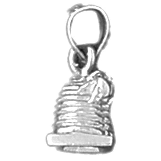 Sterling Silver 3D Beehive Pendant