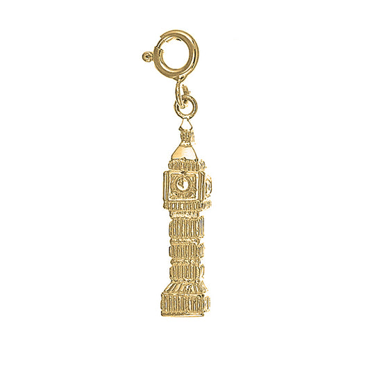 Yellow Gold-plated Silver Big Ben Pendant