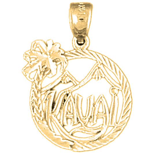 Yellow Gold-plated Silver Kauai Pendant
