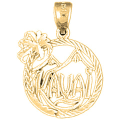 Yellow Gold-plated Silver Kauai Pendant