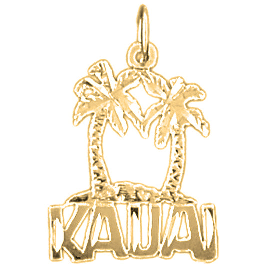 Yellow Gold-plated Silver Kauai Pendant