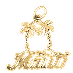 Yellow Gold-plated Silver Maui Pendant