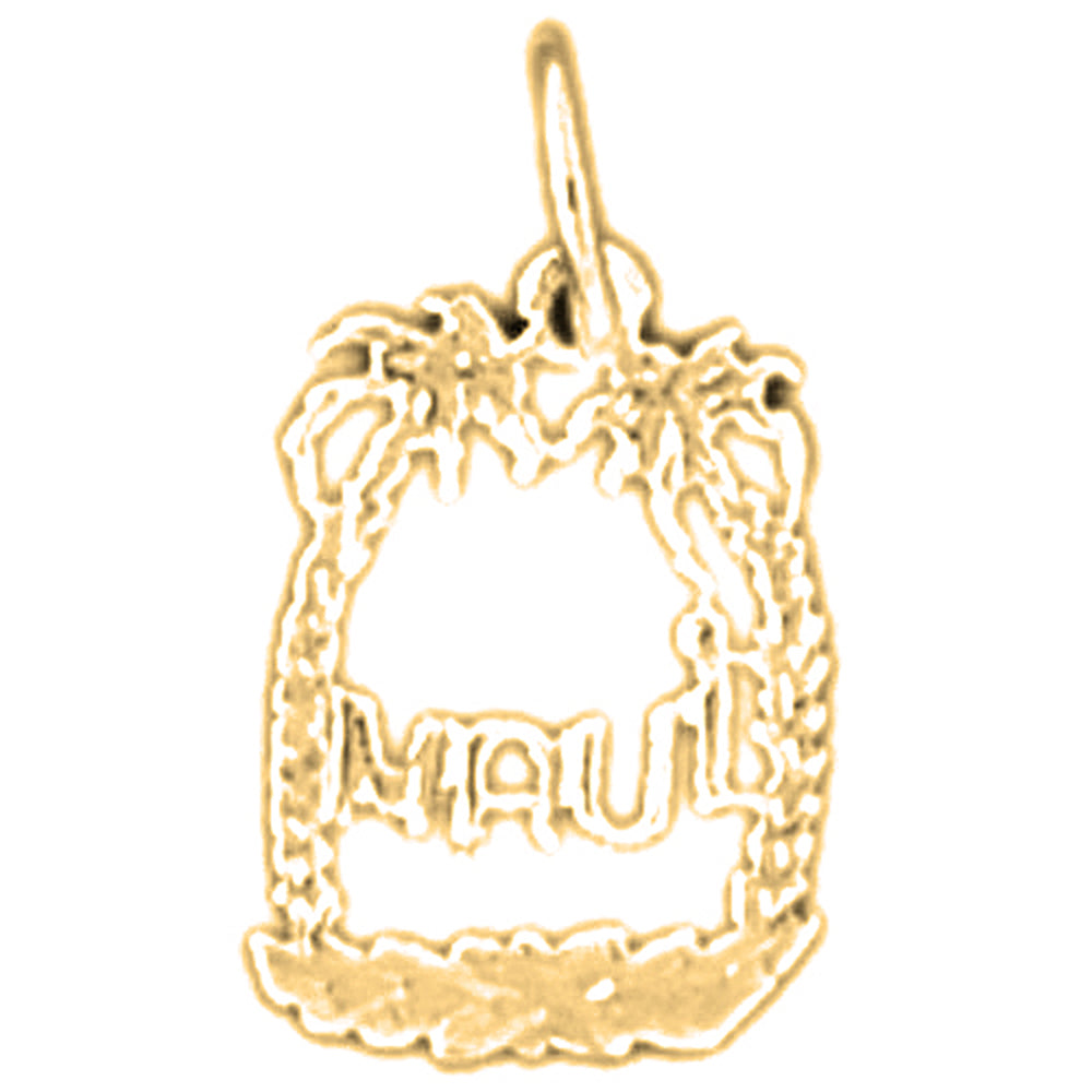 Yellow Gold-plated Silver Maui Pendant