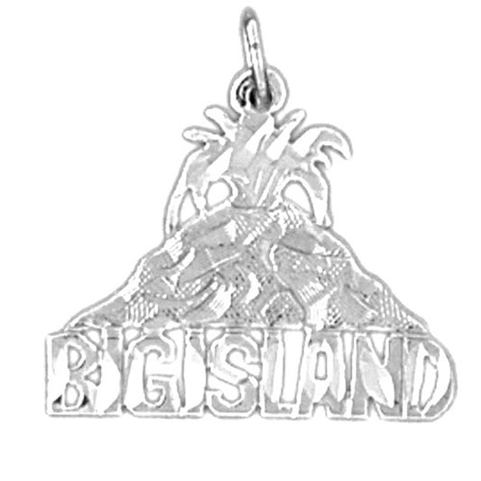 Sterling Silver Big Island Pendant