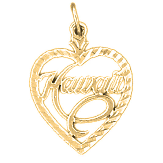 Yellow Gold-plated Silver Hawaii Pendant