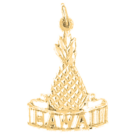 Yellow Gold-plated Silver Hawaii Pendant