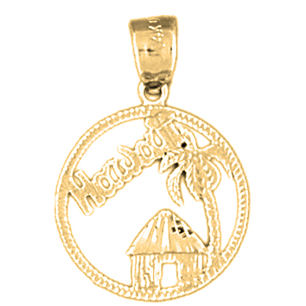 Yellow Gold-plated Silver Hawaii Pendant