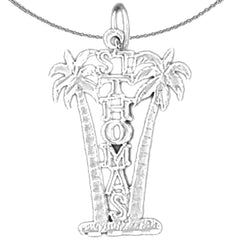 Colgante de Santo Tomás en plata de ley (bañado en rodio o oro amarillo)