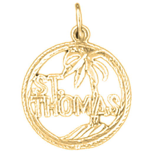 14K or 18K Gold St. Thomas Pendant