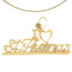 Anhänger St. Thomas aus Sterlingsilber (rhodiniert oder gelbvergoldet)