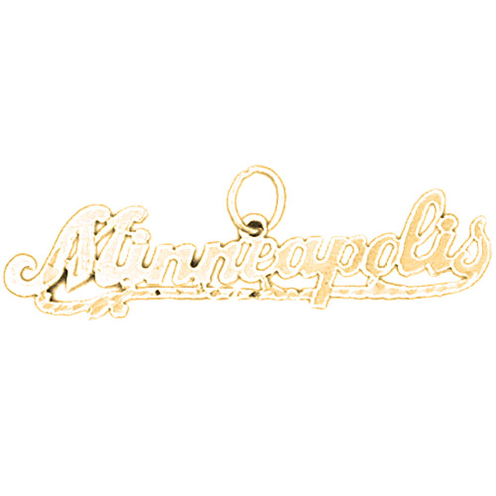 Yellow Gold-plated Silver Menneapolis Pendant