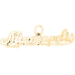 Yellow Gold-plated Silver Menneapolis Pendant