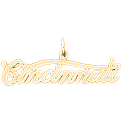 Yellow Gold-plated Silver Cincinnati Pendant