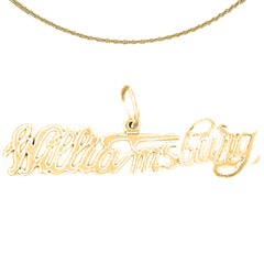 Sterling Silver Williamsburg Pendant (Rhodium or Yellow Gold-plated)