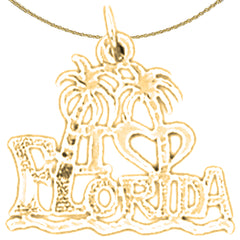 Colgante Florida de plata de ley (bañado en rodio o oro amarillo)
