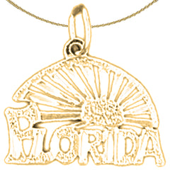 Colgante Florida de plata de ley (bañado en rodio o oro amarillo)