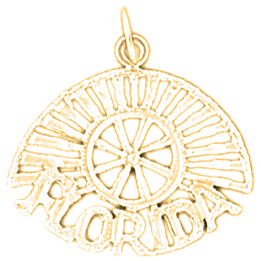 Yellow Gold-plated Silver Florida Pendant