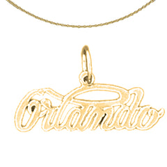 Sterling Silver Orlanda Pendant (Rhodium or Yellow Gold-plated)