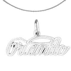 Sterling Silver Orlanda Pendant (Rhodium or Yellow Gold-plated)