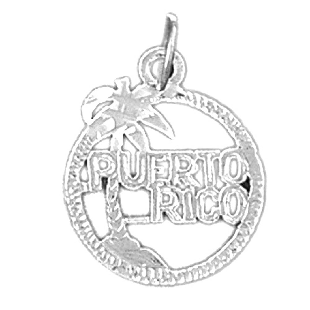 Sterling Silver Puerto Rico Pendant