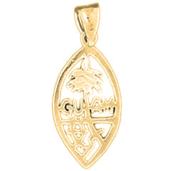 Yellow Gold-plated Silver Guam Pendant
