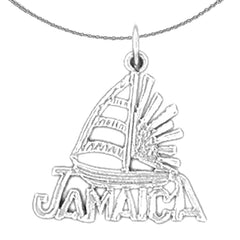 Colgante Jamaica de plata de ley (bañado en rodio o oro amarillo)