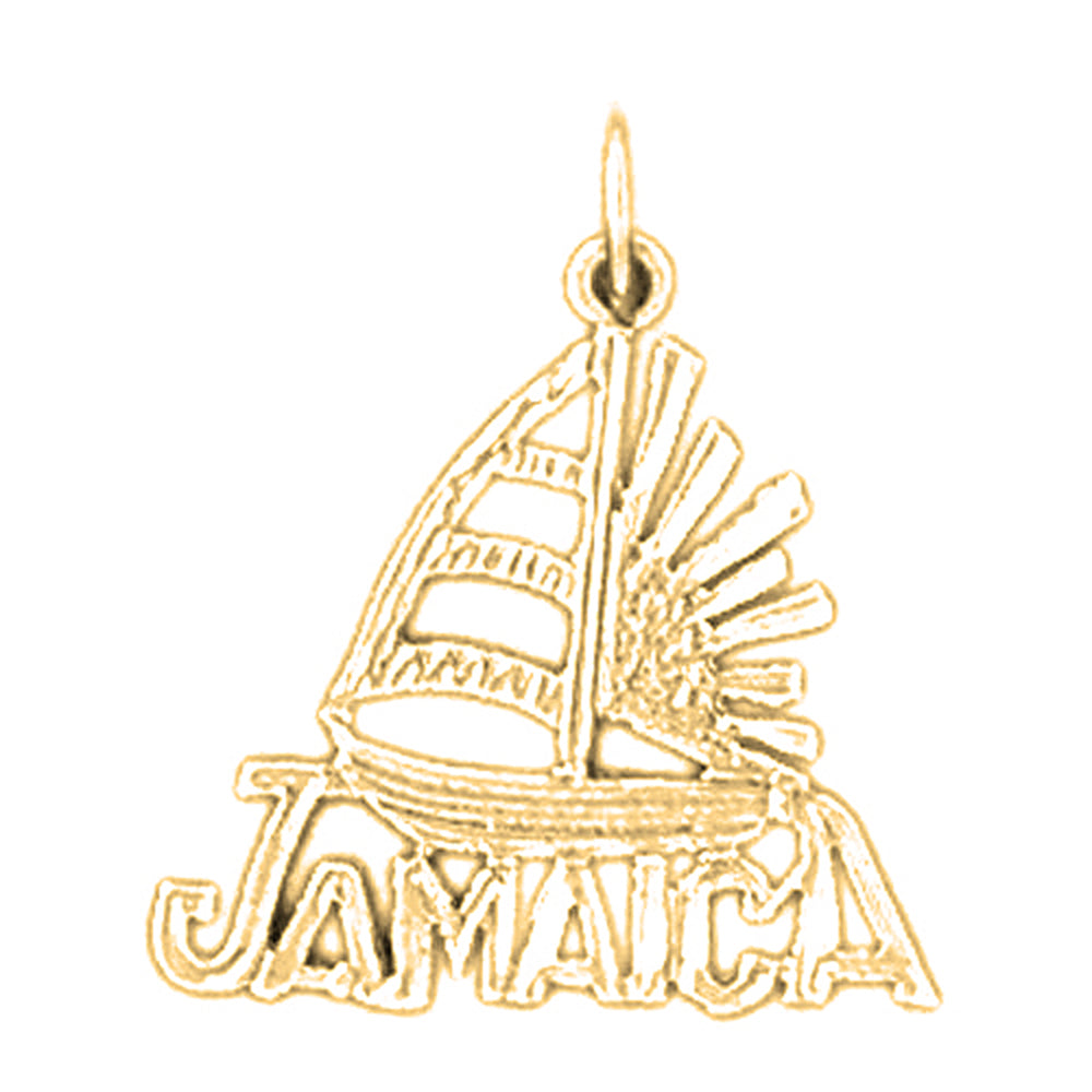 Yellow Gold-plated Silver Jamaica Pendant