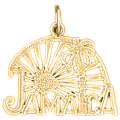 Yellow Gold-plated Silver Jamaica Pendant