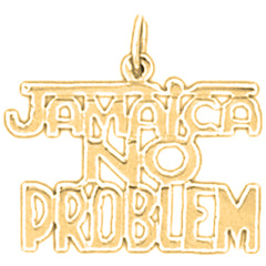 Yellow Gold-plated Silver Jamaica No Problem Pendant