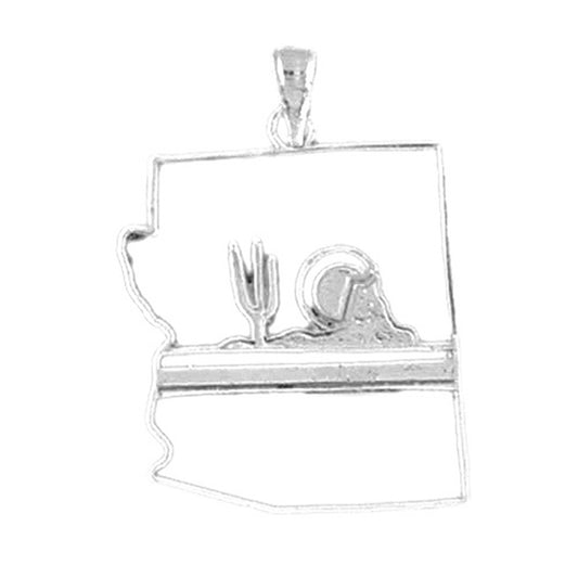 Sterling Silver New Mexico Pendant